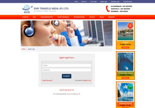 
                            5. Agent Login | Bus Booking Online From Hyderabad - SVR Travels India