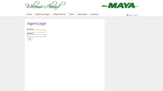 
                            12. Agent Login - Maya Island Air