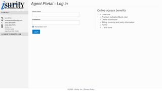 
                            4. Agent Portal - Log in - iSurity