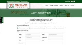 
                            2. Agent Registration - Meghana Travels