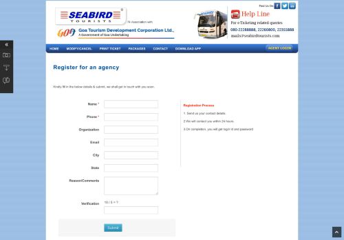 
                            13. Agent Registration - Seabird Tourists