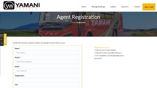 
                            2. Agent Registration - Yamani Travels | Book Bus Tickets Online at ...