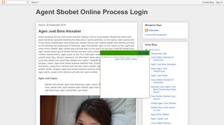 
                            6. Agent Sbobet Online Process Login: Agen Judi Bola Alexabet