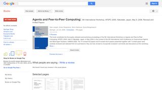 
                            12. Agents and Peer-to-Peer Computing: 5th International Workshop, AP2PC ...