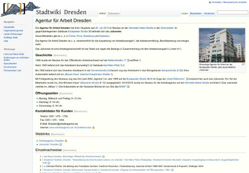 
                            8. Agentur für Arbeit Dresden - Stadtwiki Dresden