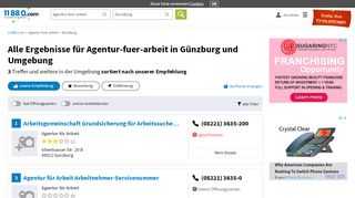 
                            6. Agentur für Arbeit Günzburg - Adressen im Telefonbuch - 11880.com