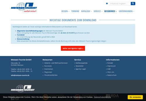 
                            8. Agentur-Login - Meissen-Tourist GmbH
