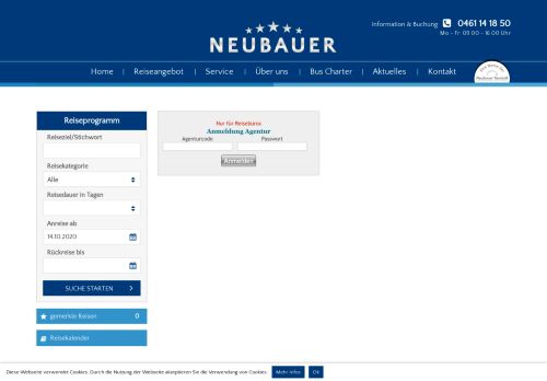 
                            12. Agentur-Login - Neubauer Reisen