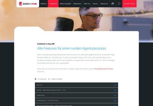 
                            5. Agentursoftware easyJOB: alle Features - Because Software