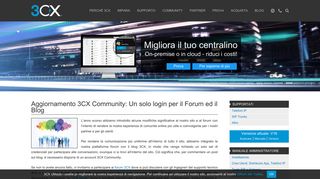 
                            3. Aggiornamento 3CX Community: Un solo login per il Forum ed il Blog ...
