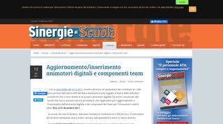 
                            8. Aggiornamento/inserimento animatori digitali e componenti team