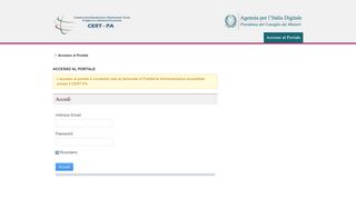 
                            7. Agid CERT-PA: Accesso al Portale