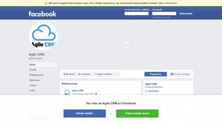 
                            8. Agile CRM - Inicio | Facebook