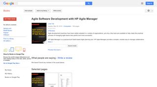 
                            12. Agile Software Development with HP Agile Manager