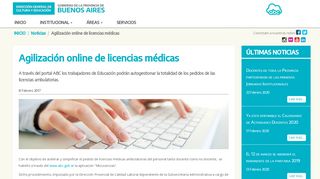 
                            6. Agilización online de licencias médicas | abc.gob.ar