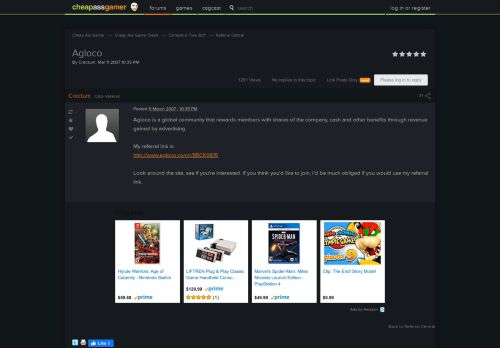 
                            13. Agloco - Referral Central - Cheap Ass Gamer