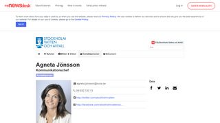 
                            11. Agneta Jönsson - Stockholm Vatten och Avfall - Mynewsdesk