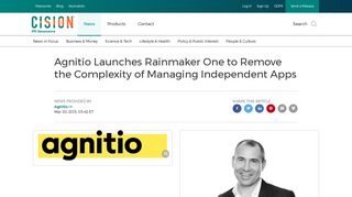 
                            7. Agnitio Launches Rainmaker One to Remove the Complexity of ...