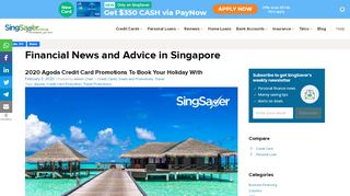 
                            6. Agoda Credit Card Promotions To Book Your Next Holiday | SingSaver