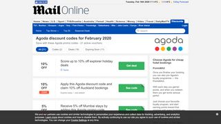 
                            9. Agoda discount code - 5% OFF in February - Daily Mail