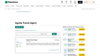 
                            9. Agoda Travel Agent - Maldives Forum - TripAdvisor