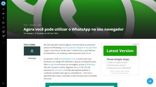 
                            8. Agora você pode utilizar o WhatsApp no seu navegador - Apps