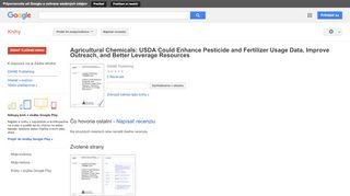 
                            12. Agricultural Chemicals: USDA Could Enhance Pesticide and Fertilizer ...