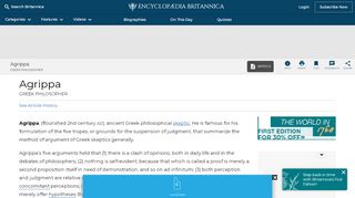 
                            8. Agrippa | Greek philosopher | Britannica.com