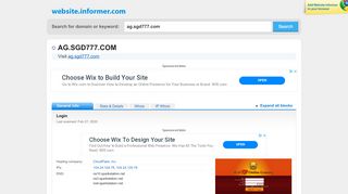 
                            6. ag.sgd777.com at Website Informer. Login. Visit Ag Sgd 777.