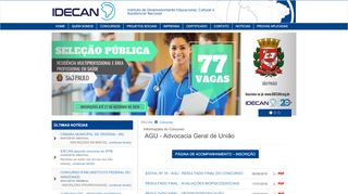 
                            7. AGU - Idecan | Instituto de Desenvolvimento Educacional, Cultural e ...