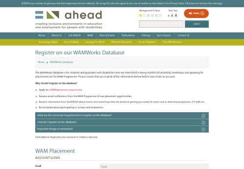 
                            4. Ahead - WAMWorks Database