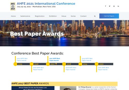 
                            2. AHFE 2017 Awards - 10th AHFE International Conference 2019