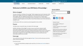 
                            13. AHIMA's new HIM Body of Knowledge TM - AHIMA Body of Knowledge