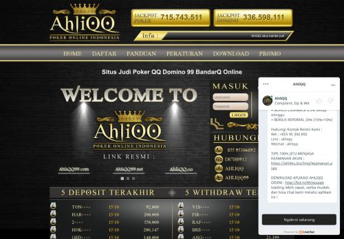 
                            2. AhliQQ: Situs Judi Poker QQ Domino 99 BandarQ Online