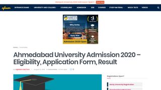 
                            6. Ahmedabad University Admission 2019 | AglaSem Admission