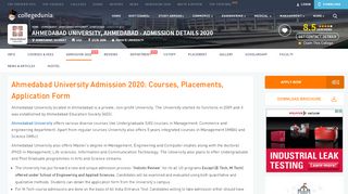 
                            4. Ahmedabad University Admission 2019: Courses, ...