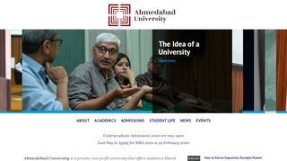 
                            1. Ahmedabad University
