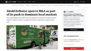 
                            11. Ahold Delhaize open to M&A as part of its push to dominate local ...