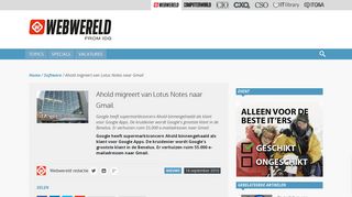 
                            12. Ahold migreert van Lotus Notes naar Gmail - Webwereld