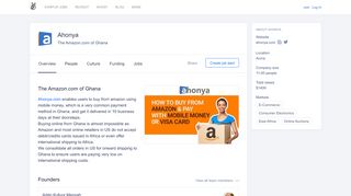 
                            8. Ahonya Careers, Funding, and Management Team | AngelList