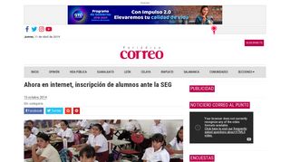 
                            7. Ahora en internet, inscripción de alumnos ante la SEG - Periódico ...
