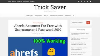 
                            12. Ahrefs Accounts For Free with Username and Password - ...