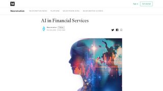 
                            3. AI in Financial Services – Neuromation – Medium