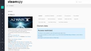 
                            9. AI War 2 - SteamSpy - All the data and stats about Steam games