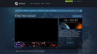 
                            5. AI War: Fleet Command on Steam