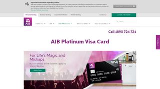 
                            4. AIB Platinum Visa Card