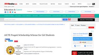 
                            9. AICTE Pragati Scholarship Scheme for Girl Students 2019 ... - Career