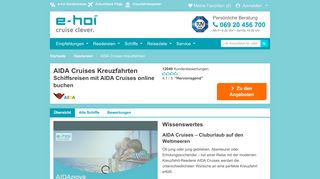 
                            12. AIDA Cruises Kreuzfahrten - Schiffsreisen günstig online buchen - e-hoi