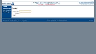 
                            1. AIDA Informationszentrum: Login