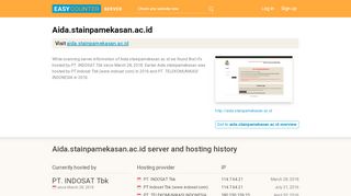 
                            11. Aida.stainpamekasan.ac.id server and hosting history